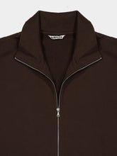 Auralee Dark Brown High-Gauge Cotton Zip Blouson