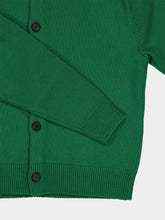 Auralee Green Super Fine Wool Knit Shirt Cardigan