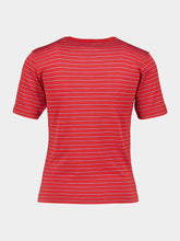 Auralee Red Striped Wool Short-Sleeve T-Shirt