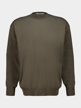 Auralee Olive Grey Giza Knit Jumper