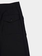 Auralee Black Wool Herringbone Cargo Pants
