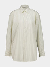 Auralee Ivory Stripe Super Fine Wool Shirt