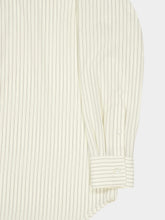 Auralee Ivory Stripe Super Fine Wool Shirt