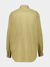 Auralee Mustard Gingham Check Airy Cotton Shirt