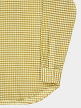 Auralee Mustard Gingham Check Airy Cotton Shirt
