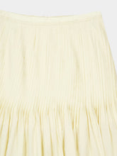 Auralee Ivory Pin-Tuck Cotton Maxi Skirt