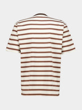 Auralee Brown Gradient Stripe T-Shirt