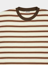 Auralee Brown Gradient Stripe T-Shirt