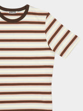 Auralee Fade Brown Stripe Gradient Stripe Jersey T-Shirt