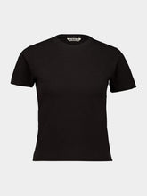 Auralee Black Brushed Organic Cotton T-Shirt