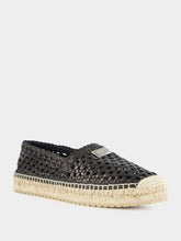 Dolce & Gabbana Black Woven Calfskin Espadrilles