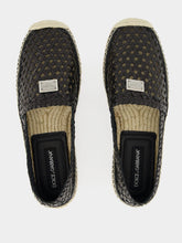 Dolce & Gabbana Black Woven Calfskin Espadrilles