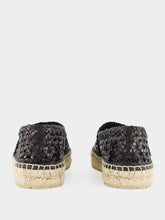 Dolce & Gabbana Black Woven Calfskin Espadrilles