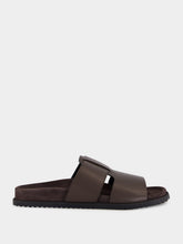 Dolce & Gabbana Ebony Flat Leather Sandals