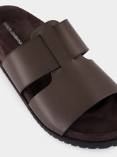 Dolce & Gabbana Ebony Flat Leather Sandals