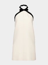 Tom Ford Ecru Mini Cocktail Dress with Halter Neck