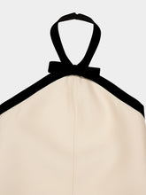 Tom Ford Ecru Mini Cocktail Dress with Halter Neck