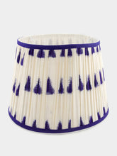 Casa Lopez Abstract White and Blue Lampshade