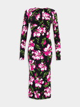 Floral Crepe Jersey Midi Dress