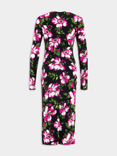 Floral Crepe Jersey Midi Dress