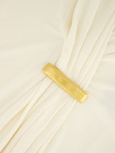 Tom Ford Ivory V-Neck Long Sleeve Cocktail Dress