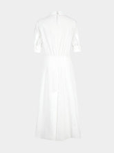 Marni White Gathered Poplin Shirt Dress