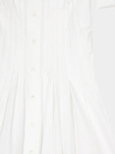 Marni White Gathered Poplin Shirt Dress