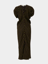 Marni Brown Polka Rhythm Silk Midi Dress