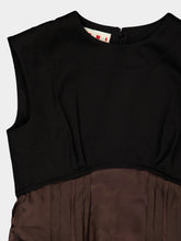 Marni Black Wool Dress with Satin Waist