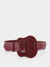 Johanna Ortiz Edging Forward Leather Belt in Wine