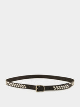 Lemaire Almond Stud Belt 20 in Dark Brown