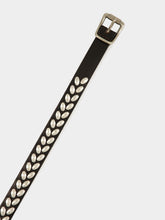 Lemaire Almond Stud Belt 20 in Dark Brown