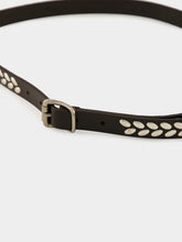 Lemaire Almond Stud Belt 20 in Dark Brown