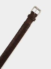 Lemaire Weaved Belt 25 in Dark Brown