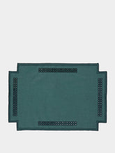 Borgo Delle Tovaglie Erica Antistain Linen Horizontal Placemat in Woods