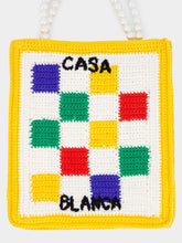Casablanca Checked Crochet-Knit Tote Bag