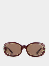 Casablanca Oval Laurel Burgundy Sunglasses