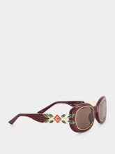 Casablanca Oval Laurel Burgundy Sunglasses