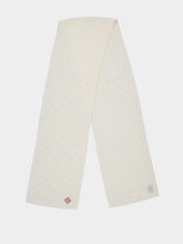 Casablanca Off-White Merino Wool Column Knit Scarf