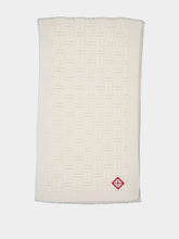 Casablanca Off-White Merino Wool Column Knit Scarf