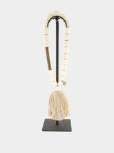 Studio Julia Atlas White and Cream Prayer Bead Artwork