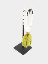 Studio Julia Atlas White and Chartreuse Prayer Bead Artwork