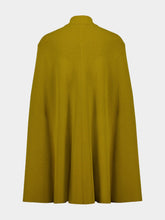 Paula Alba Fir Green Jacquard Knitted Cape
