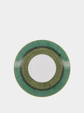 Marie Daâge Coupe Aloe Dessert Plate in Snake and Dark Green