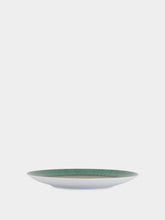 Marie Daâge Coupe Aloe Dessert Plate in Snake and Dark Green