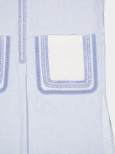 Paula Altair English Embroidered Linen Dress