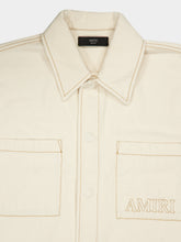 Amiri Ecru Embroidered Denim Shirt