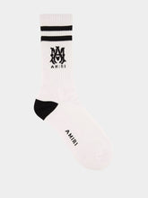 Amiri White and Black MA Core Logo Socks