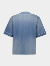 Amiri Sunfaded Denim Baseball Shirt