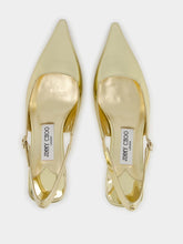 Jimmy Choo Gold Amel Slingback Pumps